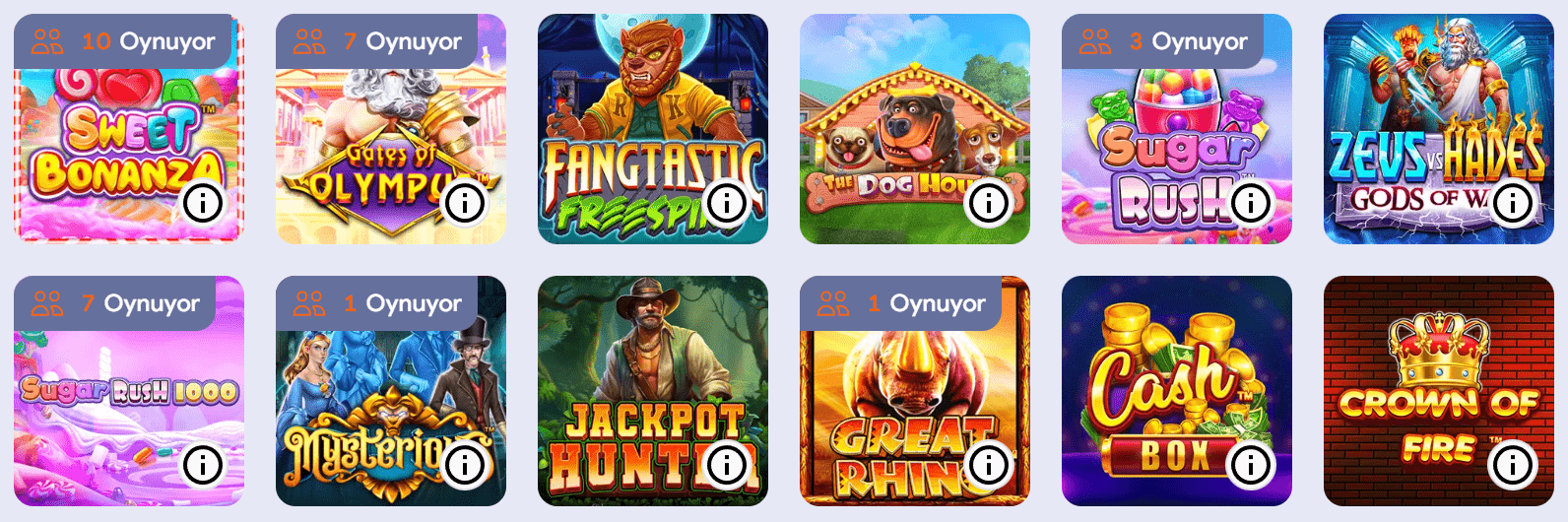 ByCasino slotlarının önizlemesi 