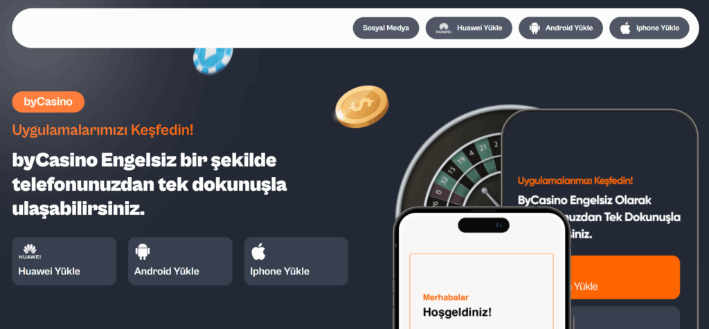 ByCasino uygulamasının önizlemesi