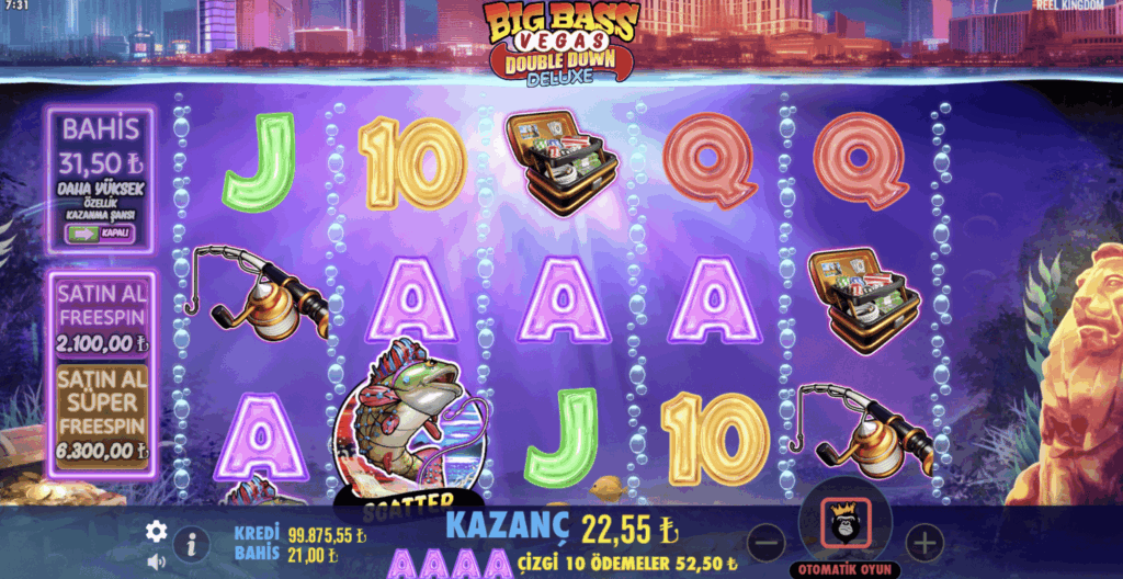 Big Bass Vegas Double Down Deluxe slotunun önizlemesi