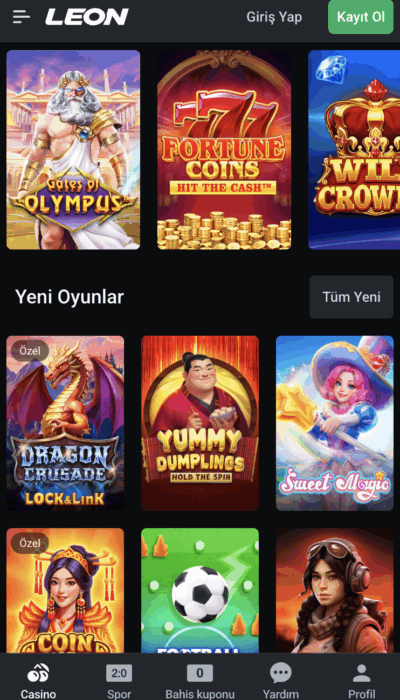 LeonBet Casino Önizlemesi #2